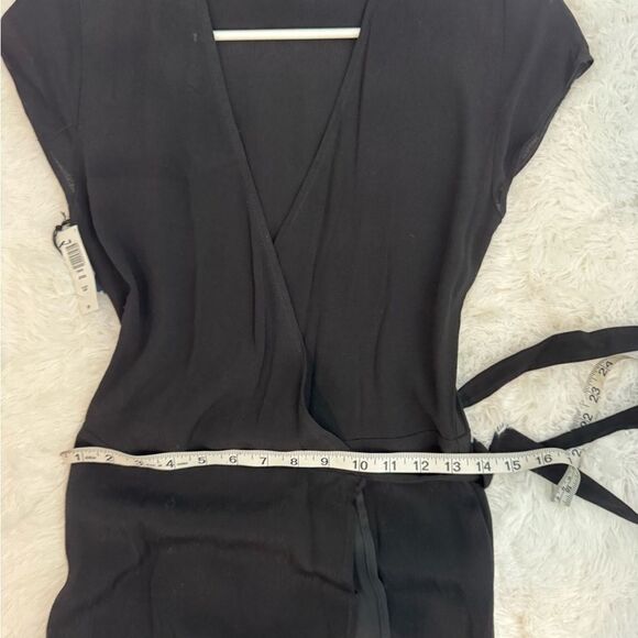 Aritzia Wilfred Free Jessa True Black Maxi Wrap Dress Size S NWT - Picture 8 of 9